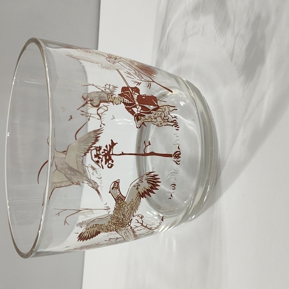 Vintage MCM Libby Game Bird Hunter Ice Bucket